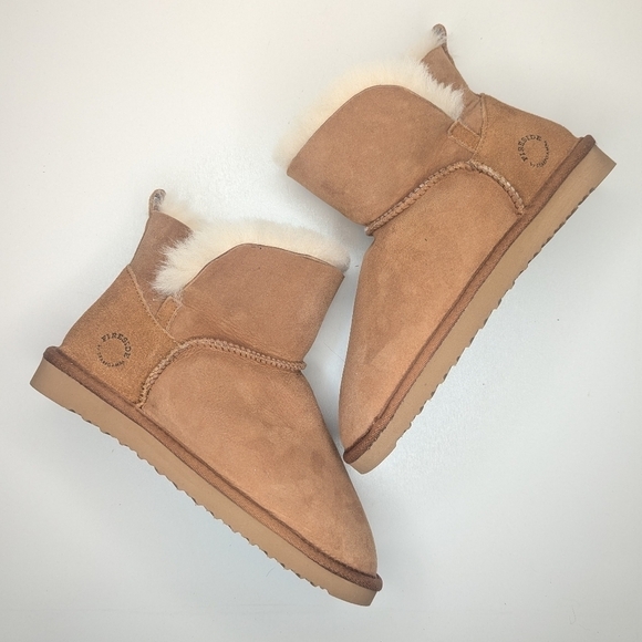 Fireside by Dearfoams Perth genuine shearling slippers pull on women's size 8 - Picture 5 of 6